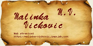 Malinka Vicković vizit kartica